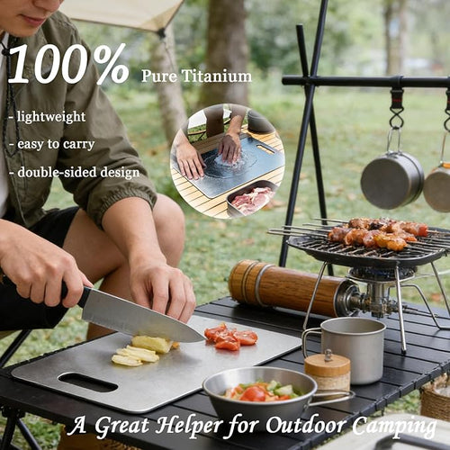 100% Pure Titanium Cutting Board Set of 3, Double-Sided Titanium Cutting Boards - Image 2