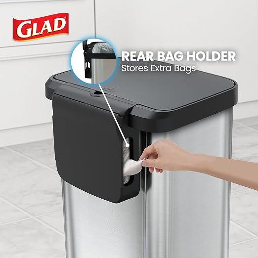 Glad GLD-74506 Stainless Steel Step Trash Can - Image 5