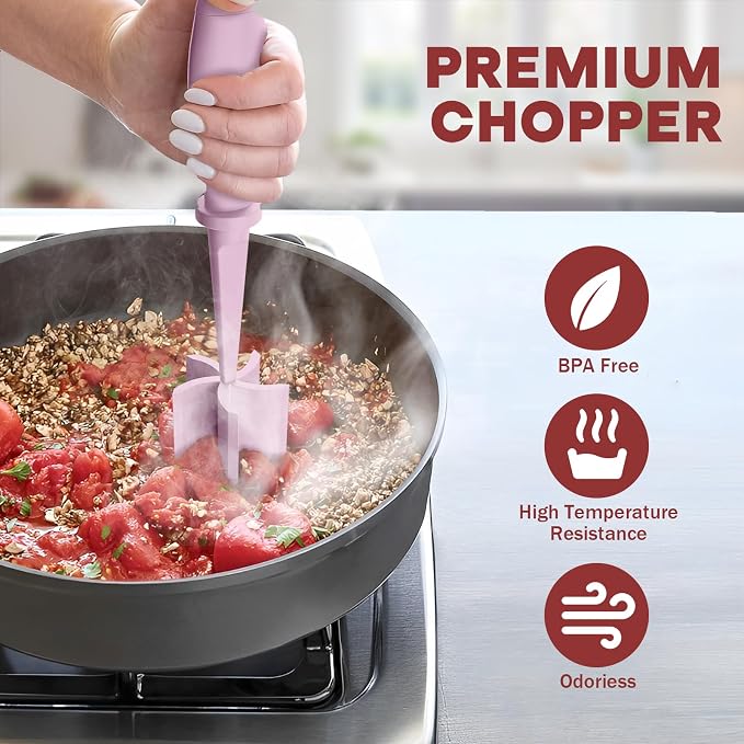 Meat Chopper, Hamburger Grinder, Premium Heat Resistant Smasher - Image 5