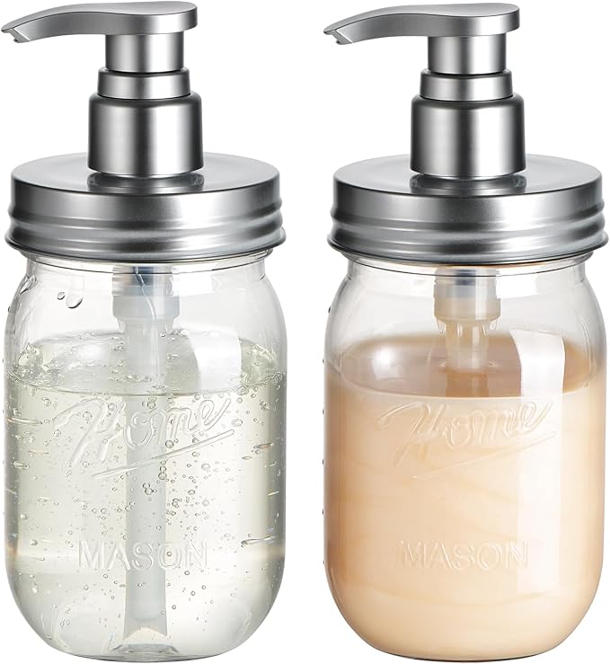 Amolliar Plastic Mason Jar Soap Dispenser by Amolliar
