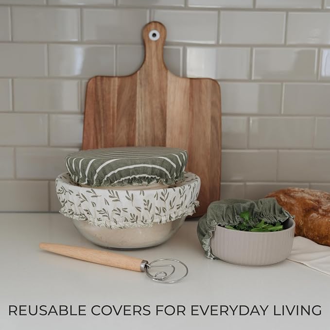 Beautiful Linen Cotton Blend Bowl Covers - Image 5