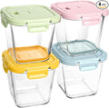 Glass Soup Containers with Lids 32oz by Susukkie