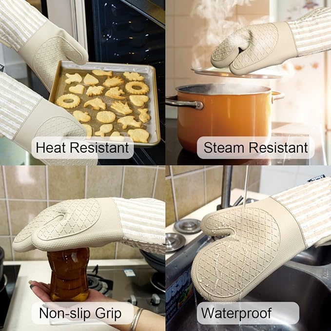 Alselo Silicone Oven Mitts Heat Resistant 932℉ - Image 6