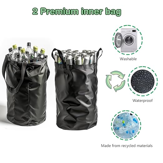 Recycling Bin for Kitchen Indoor Home, Large 100L/ 26 Gallon Recycle Bin - Image 3