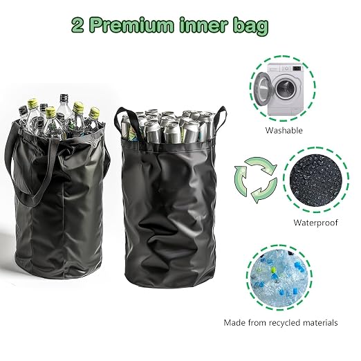 Recycling Bin for Kitchen Indoor Home, Large 100L/ 26 Gallon Recycle Bin - Image 3