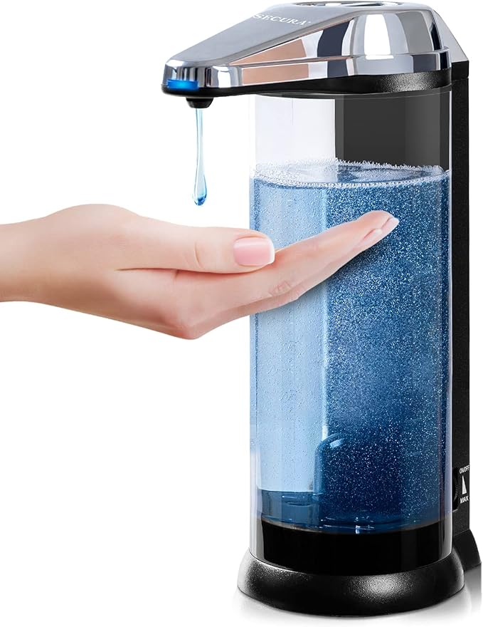 Secura 17oz Automatic Liquid Soap Dispenser, Touchless Battery Operated Hand by Secura