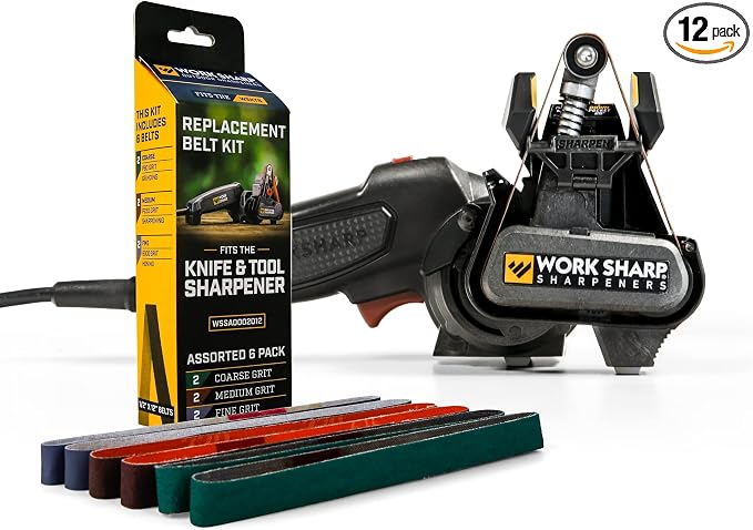 Work Sharp Knife & Tool Sharpener Mk.2 + Replacement Belt Kit by WorkSharp