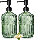 COHOSEGE 17 Oz Green Glass Kitchen Soap Dispenser by COHOSEGE