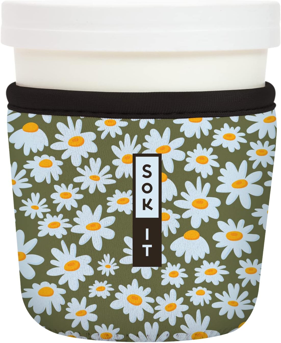 Sok It IceCreamSok Insulated Neoprene Cover (Chamomile China, Tapered Ice Cream Pints)