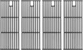 SafBbcue 16517 Cast Iron Graets for Bull 4 Burner Grill Replacement Parts Bull Angus 47628 47629 Bull Steer 69008 69009 Bull Outlow 26038 26039 Lion Premium 75000 Grill Parts