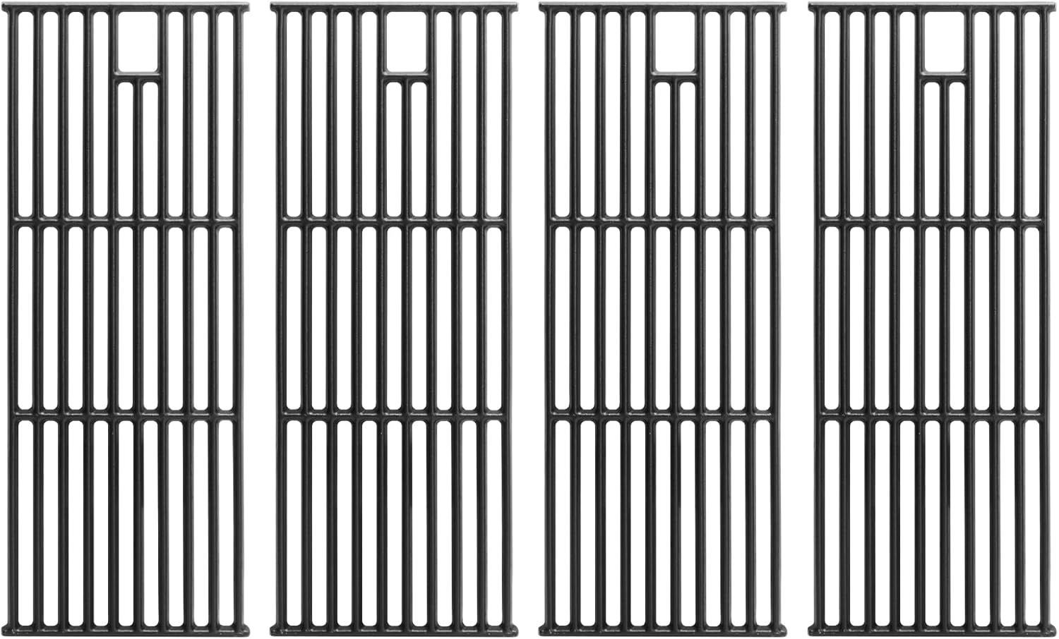SafBbcue 16517 Cast Iron Graets for Bull 4 Burner Grill Replacement Parts Bull Angus 47628 47629 Bull Steer 69008 69009 Bull Outlow 26038 26039 Lion Premium 75000 Grill Parts