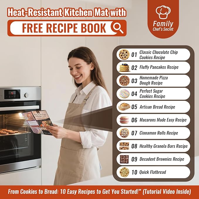 Silicone Baking Mat with 10 Recipes, Non Stick Silicone Mat - Image 2