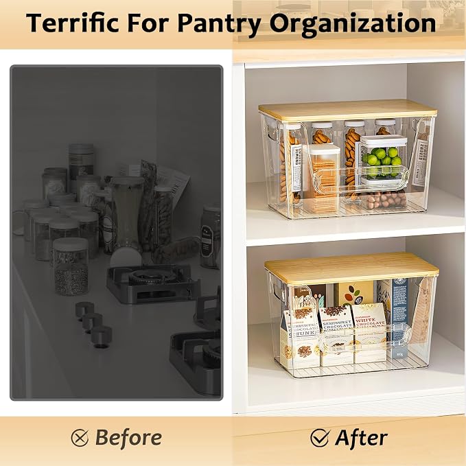 Delamu 4 Pack Pantry Organizers and Storage, Trash Bag Dispenser - Image 5