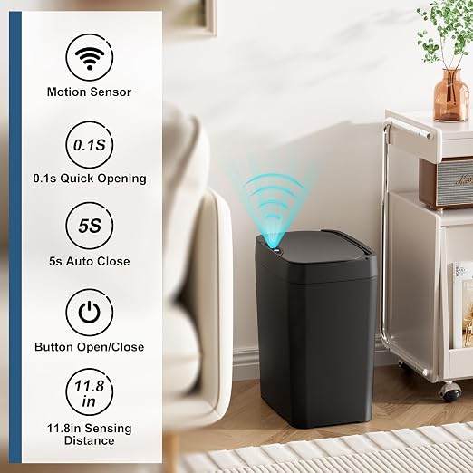 Vanpopubs 2 Pack 2.7 Gal Bathroom Trash Can - Image 3
