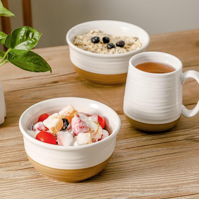 HASENSE Ceramic Cereal Bowls, 20 OZ Soup Bowls - Image 5