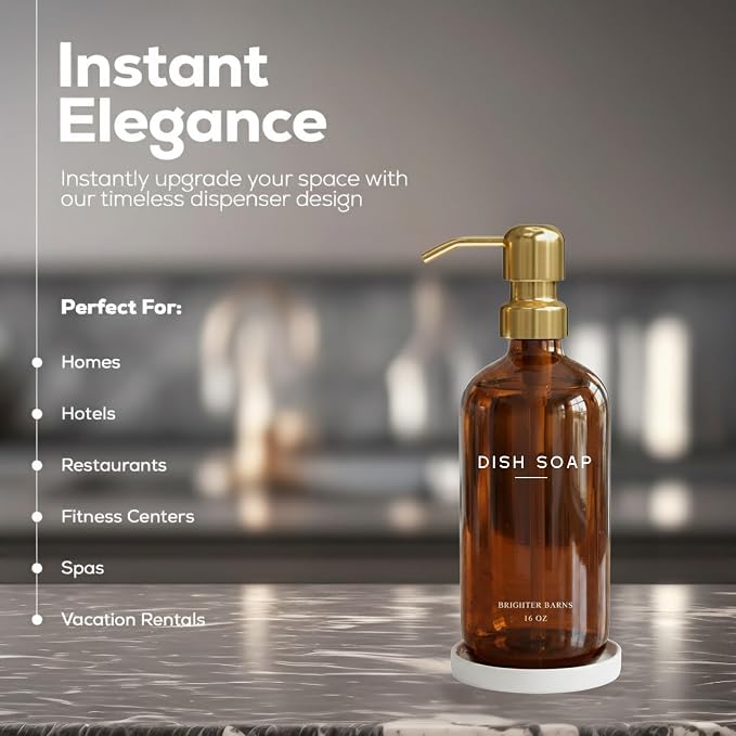 Luxury Glass Dish Soap Dispenser - Image 2