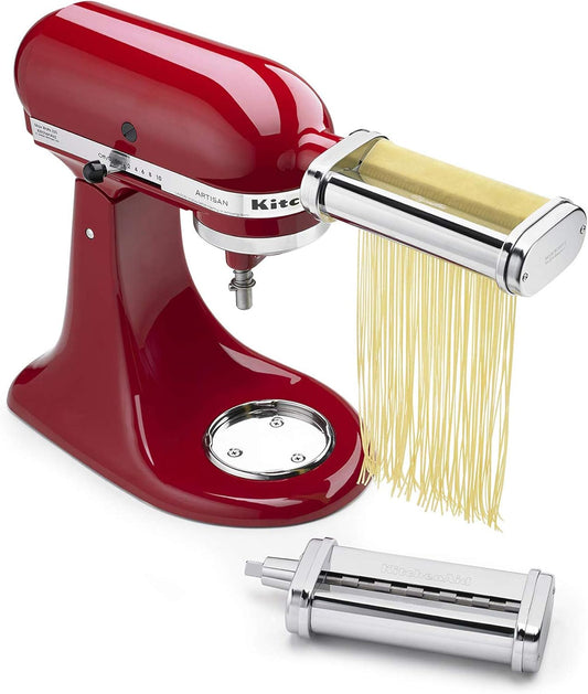 KitchenAid KSMPCA Pasta Cutter Attachment Set (2 Piece), One Size, Silver