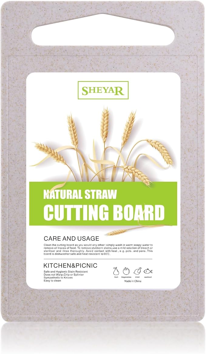 Cutting Board for Kitchen, Wheat Straw Fiber Cutting Board, Dish Washer Safe by zzsbrm