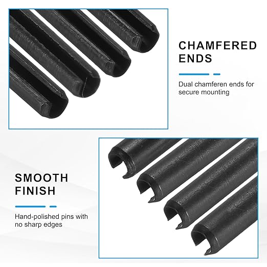 MECCANIXITY 120Pcs Slotted Split Roll Pins 4/25 Inch Dia. 6/25 Inch Length - Image 3