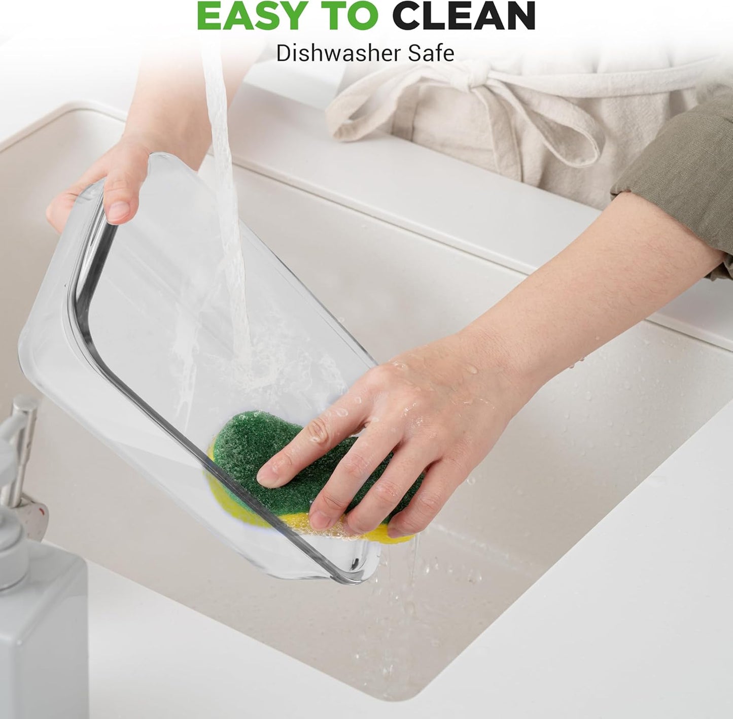 NutriChef 8-Piece Glass Baking Dish Set with Lids, (4 Stackable Rectangular Glass Dish and 4 BPA-Free Lids), Baking Pans for Lasagna, Meatloaf, Casserole, & Leftovers, Cooking, & Dishwasher Safe, Gray