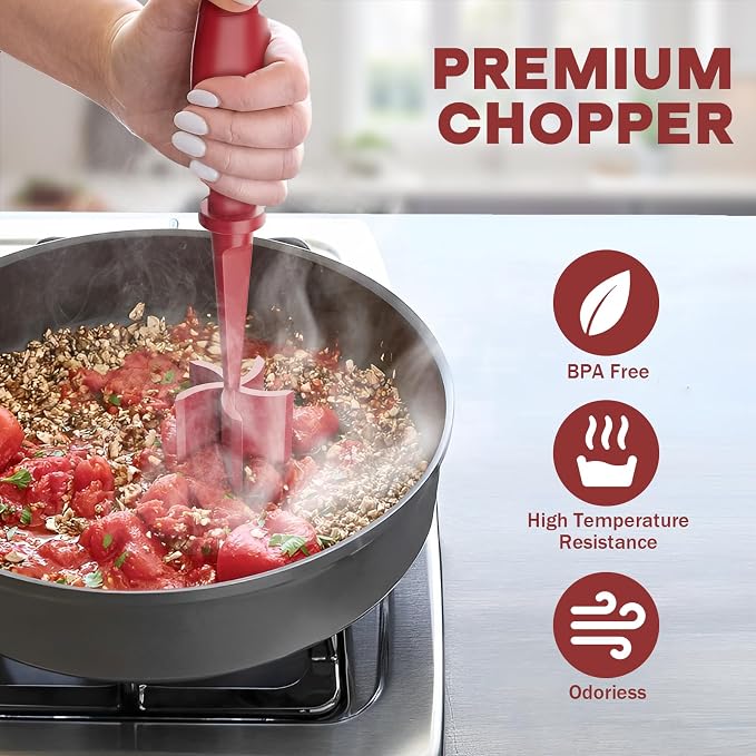 Meat Chopper, Upgrade Hamburger Smasher, Premium Heat Resistant Meat Masher - Image 5