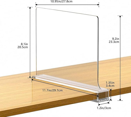 10 PCS Shelf Dividers for Closet Organization Acrylic Clear Closet Shelf - Image 2