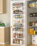 Moforoco White Narrow 9-Tier Over The Door Pantry Organizer, Pantry by MOFOROCO