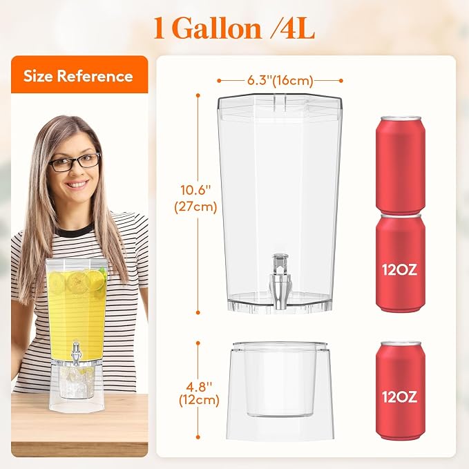 Lifewit 1 Gallon Drink Dispenser - Image 2