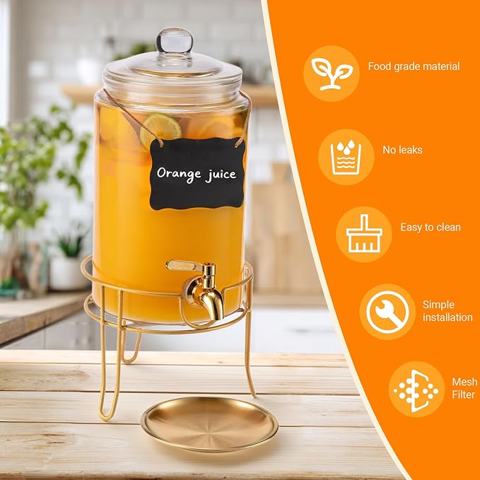 1 Pack1 Gallon Glass Drink Dispensers - Image 4