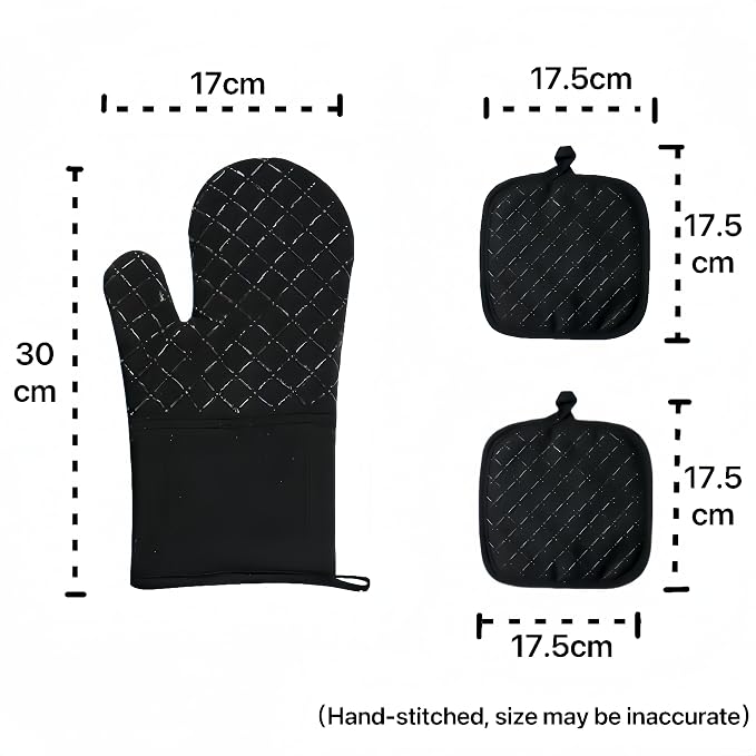 Oven Mitts and Pan Racks 4-Piece Set, Extended Kitchen Oven Mitts and Pan Racks - Image 2
