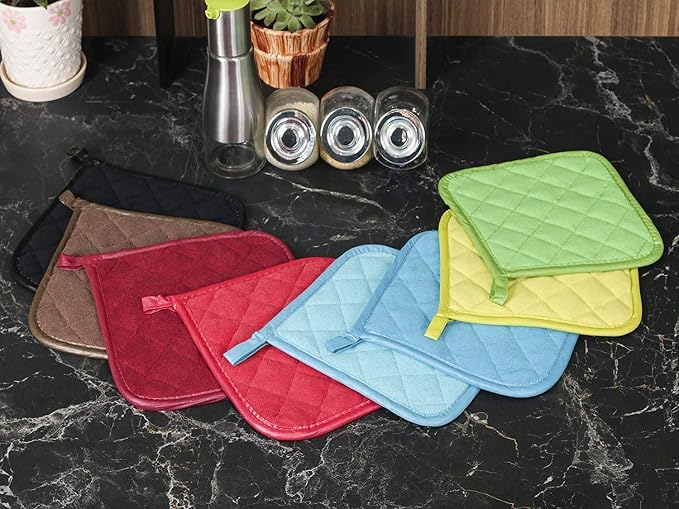 Pot Holders Cotton Made Machine Washable Heat Resistant Potholder, Pot Holder - Image 7