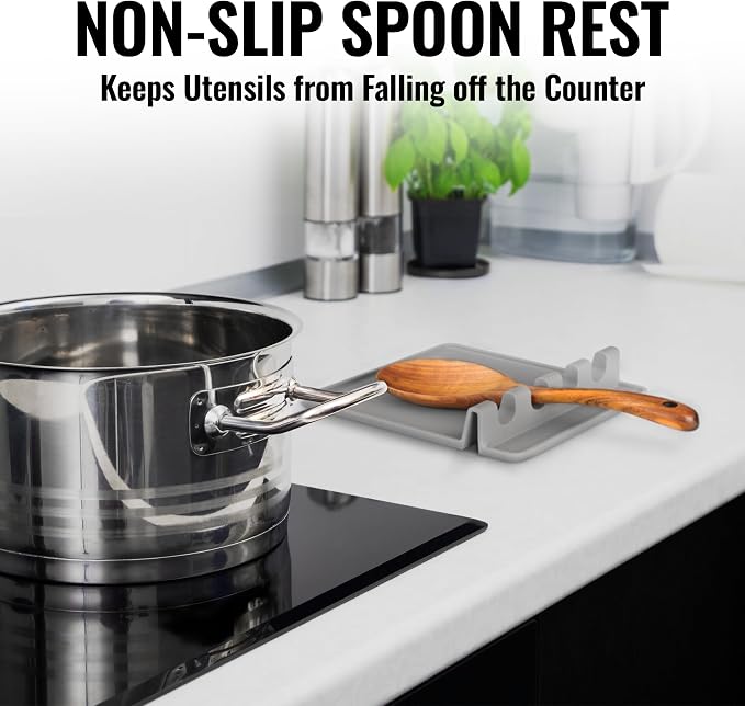 Zulay Kitchen Extra Large Silicone Utensil Rest - Image 4