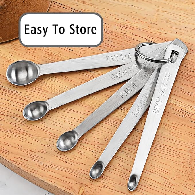 5PCS 1/64 Teaspoon Single Tiny Measuring Spoon, Small Individual Stainless - Image 4