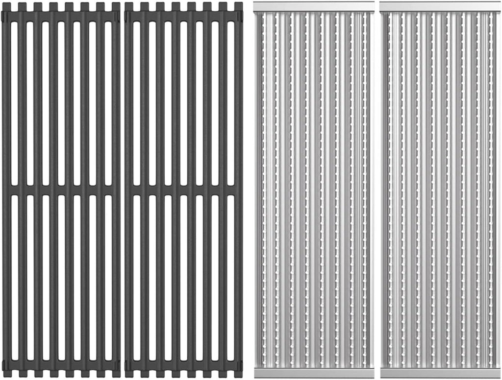 Cooking Grid Grates and Emitter Plates Replacement Parts for Charbroil Commercial TRU-Infrared Grills 463241013, 463243812, 463243911, 463246909,G515-4700-W1, G515-4800-W1 Cast Iron