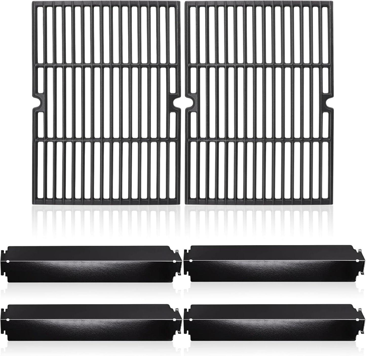Hiorucet Grill Grates & Heat Plates for Charbroil Commercial Series 4-Burner Gas Grill Replacement Parts, Char Broil 463244011, 463247009, 463268007, 463247412, 463268008, 463268606, 463268706.