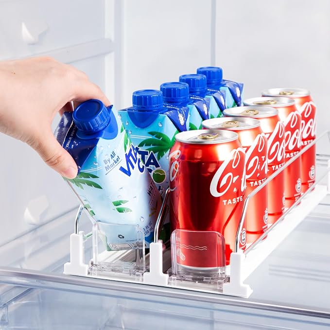 Drink Organizer for Fridge, Soda Can Dispenser for Refrigerator, Automatic by Coanto