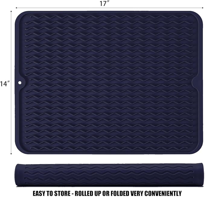 Large 17" x 14" Silicone Dish Drying Mat - Image 2