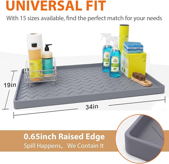 TigeJoy 34" x 19" Under Sink Mats - Image 2