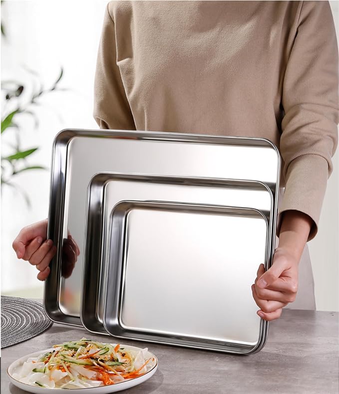 Extra Small Baking Sheet Pans Stainless Steel 304 Tiny Serving Tray 9.3 x 6.9 - Image 7