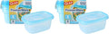 Glad Food Storage Containers, Small Rectangle, 24 Ounces | Freezerware | 4 by GladTrashFoodStorage