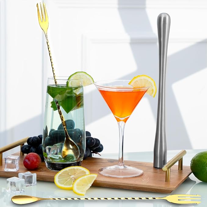 BRIOUT 2 Pcs Bar Spoon, 12 Inches Long Handle Drink Stirrer, Stainless Steel - Image 6