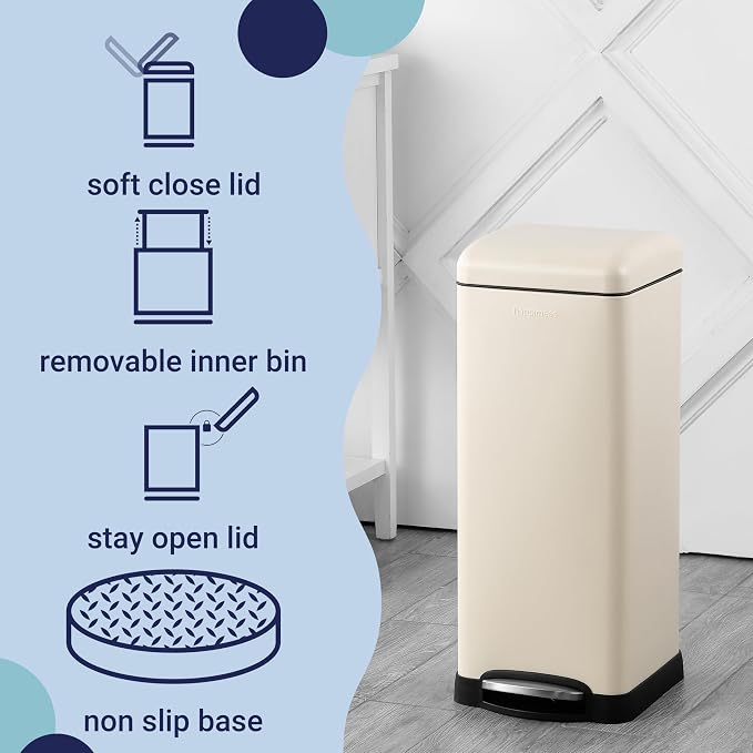 happimess HPM1007F Betty Retro 8-Gallon Step-Open Trash Can - Image 3