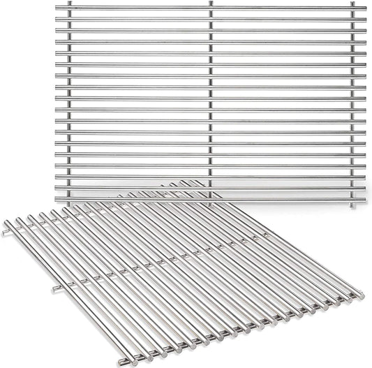 GRISUN 19.5" Grill Grates for Weber Genesis 300 Series, Genesis E310 E320 E330 S310 S320 S330 EP310 EP320, Replacement Cooking Grates for Weber 7528 7524, 304 Stainless Steel