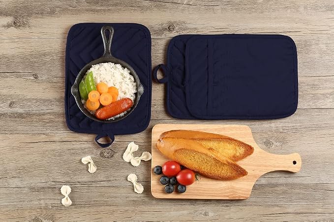 Oven Pot Holder with Pocket Cotton Heat Resistant Coaster Potholder Kitchen Hot - Image 6