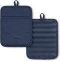 KitchenAid Ribbed Soft Silicone Pot Holder 2-Pack Set, Ink Blue by KitchenAid