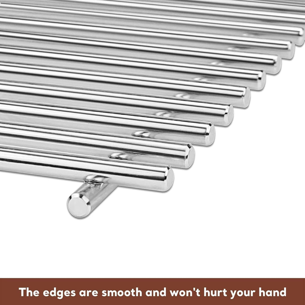 Grill Grates for Weber Spirit 300 & Spirit II GS4 300 Series, Stainless Steel Grates Replacement for Weber Spirit 310 E310 Grill Parts 7639 Spirit 700 Genesis Silver/Gold/Platinum B & C, 1000-3500