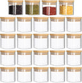 Nuenen Set of 24 Airtight Square Spice Containers 4 oz Glass Spice Jars by Nuenen