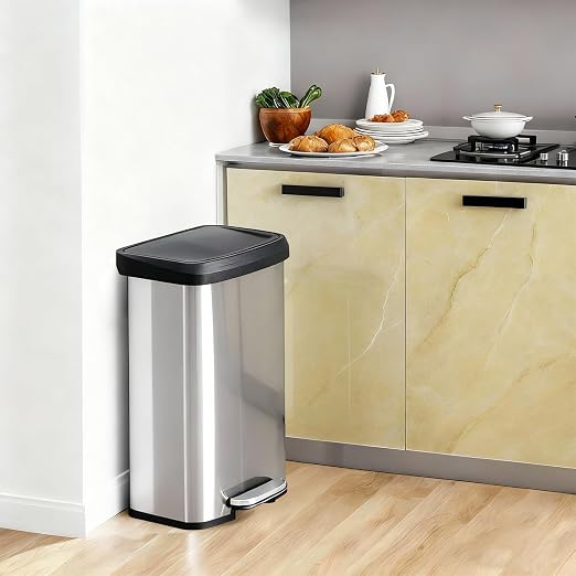 21 Gallon Kitchen Trash Can, Stainless Steel Garbage Can - Image 4