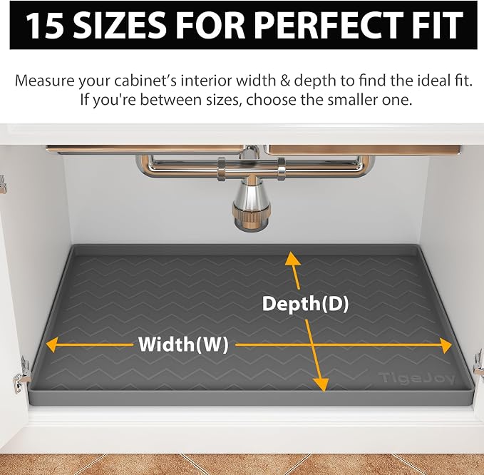 TigeJoy 37" x 22" Under Sink Mats - Image 7