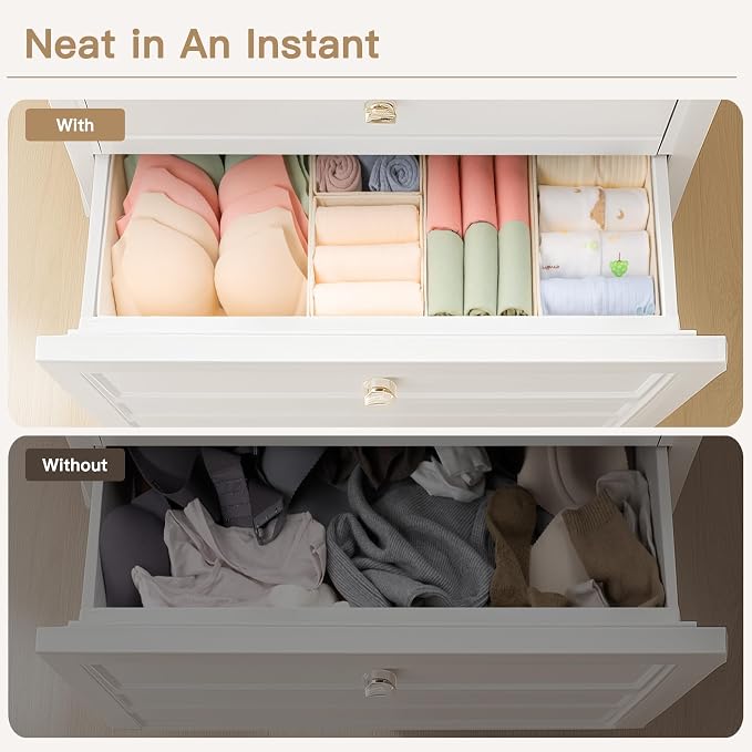 Criusia Drawer Organizer Clothes, 14 Pack Dresser Organizer - Image 9
